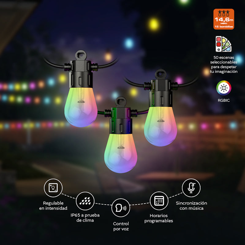 Guirnalda de luces inteligente con conexión Wi-Fi