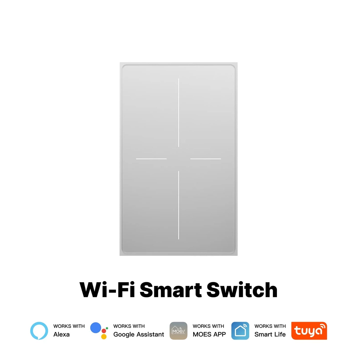 Interruptor Inteligente Premium WiFi 4 Vías MOES BLANCO