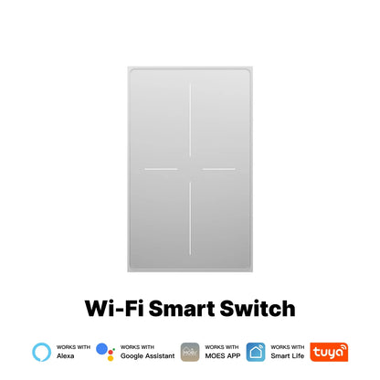 Interruptor Inteligente Premium WiFi 4 Vías MOES BLANCO