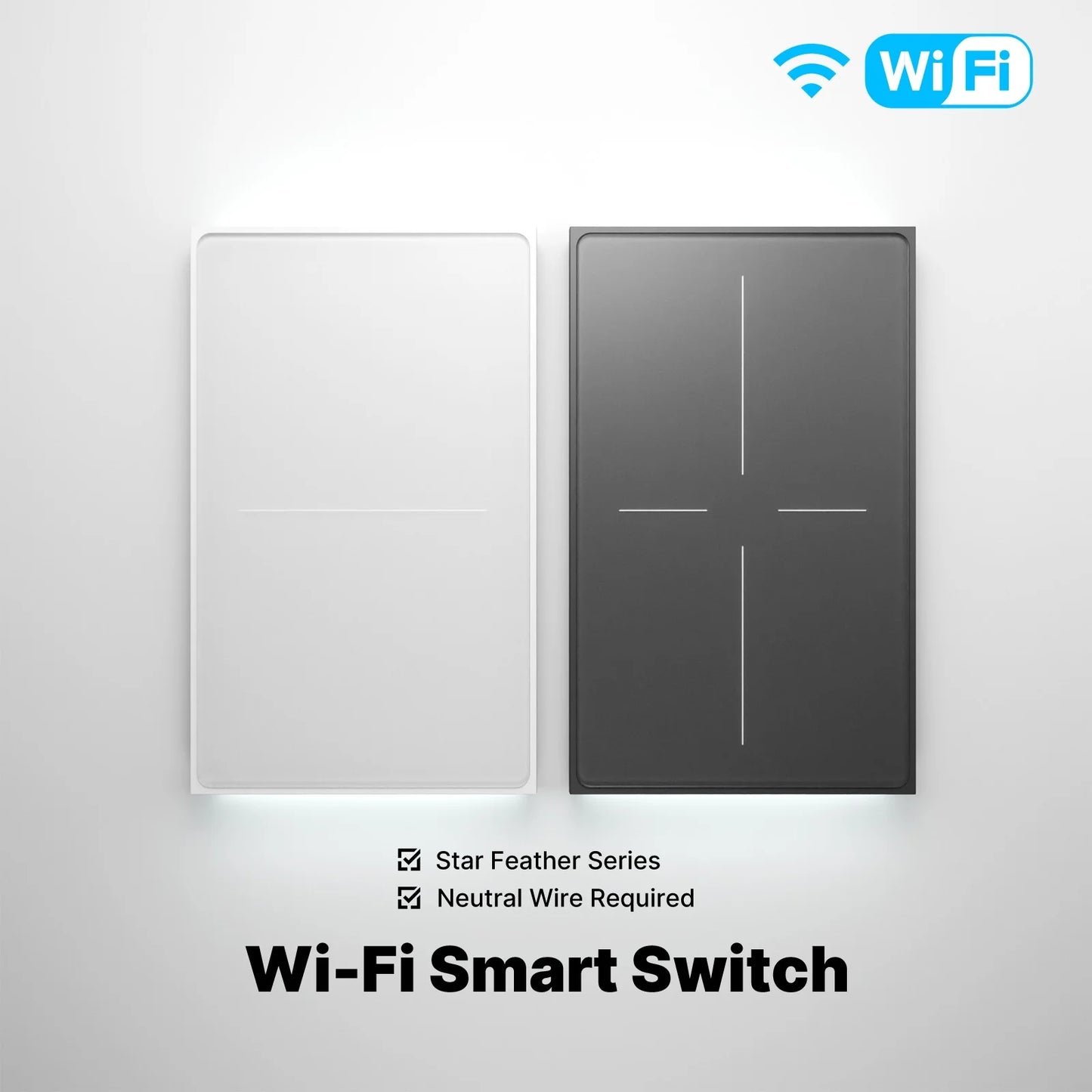 Interruptor Inteligente Premium WiFi 4 Vías MOES BLANCO