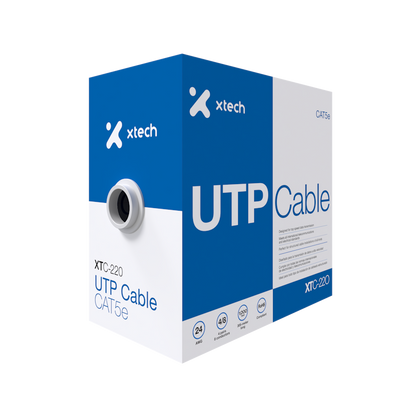 Bobina Cable Cat5e UTP Xtech XTC-220 305m Gris PVC – Red Estructurada Panamá