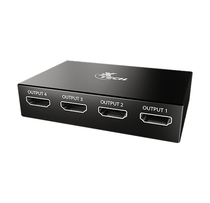 Splitter HDMI Xtech XHA-420 1 Entrada 4 Salidas – Duplicador de Pantallas Panamá