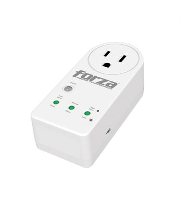 Forza Zion PVP-1201B 2PK - Protector de Voltaje, 900J, 1800W, 2 Unidades, Blanco