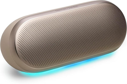 Harman Kardon Luna 2 - Altavoz Inalámbrico Portátil, Bluetooth, Iluminación Ambiental, Dorado