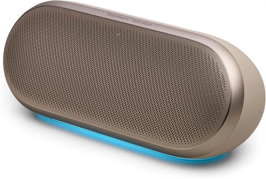 Harman Kardon Luna 2 - Altavoz Inalámbrico Portátil, Bluetooth, Iluminación Ambiental, Dorado