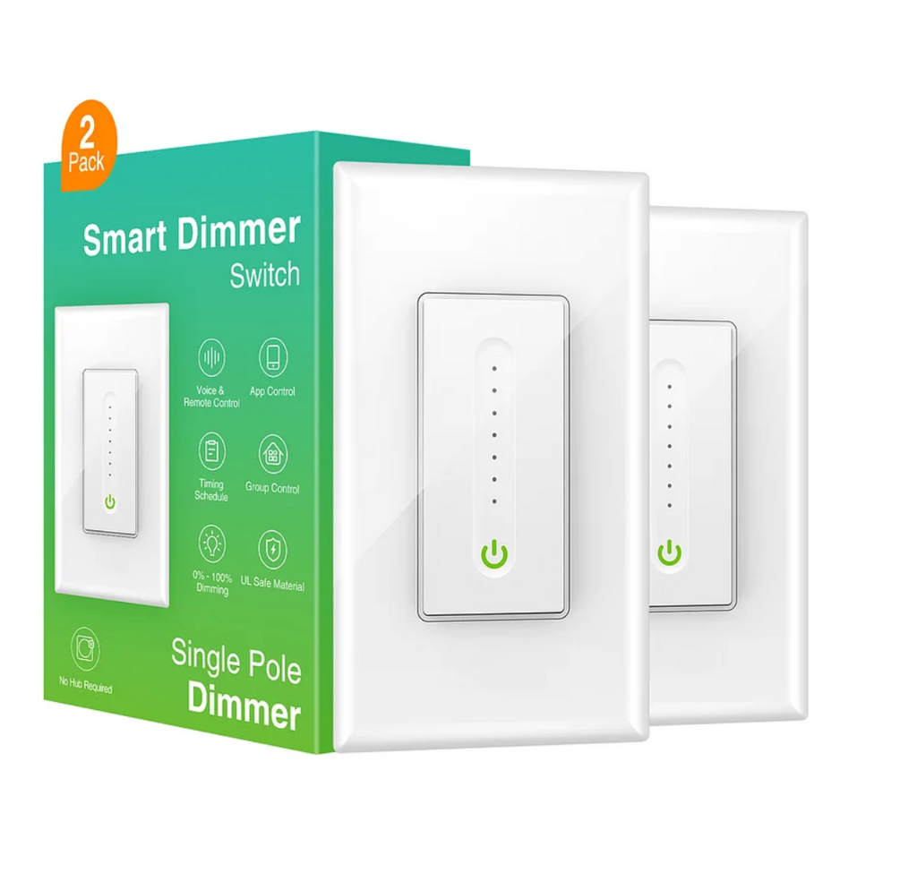 Interruptores Dimmer Inteligente SW2 – Pack de 2 Unidades – WiFi – Compatible con Alexa y Google