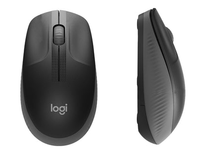 Logitech M190 - Ratón - óptico - 3 botones - inalámbrico - receptor inalámbrico USB - carbón