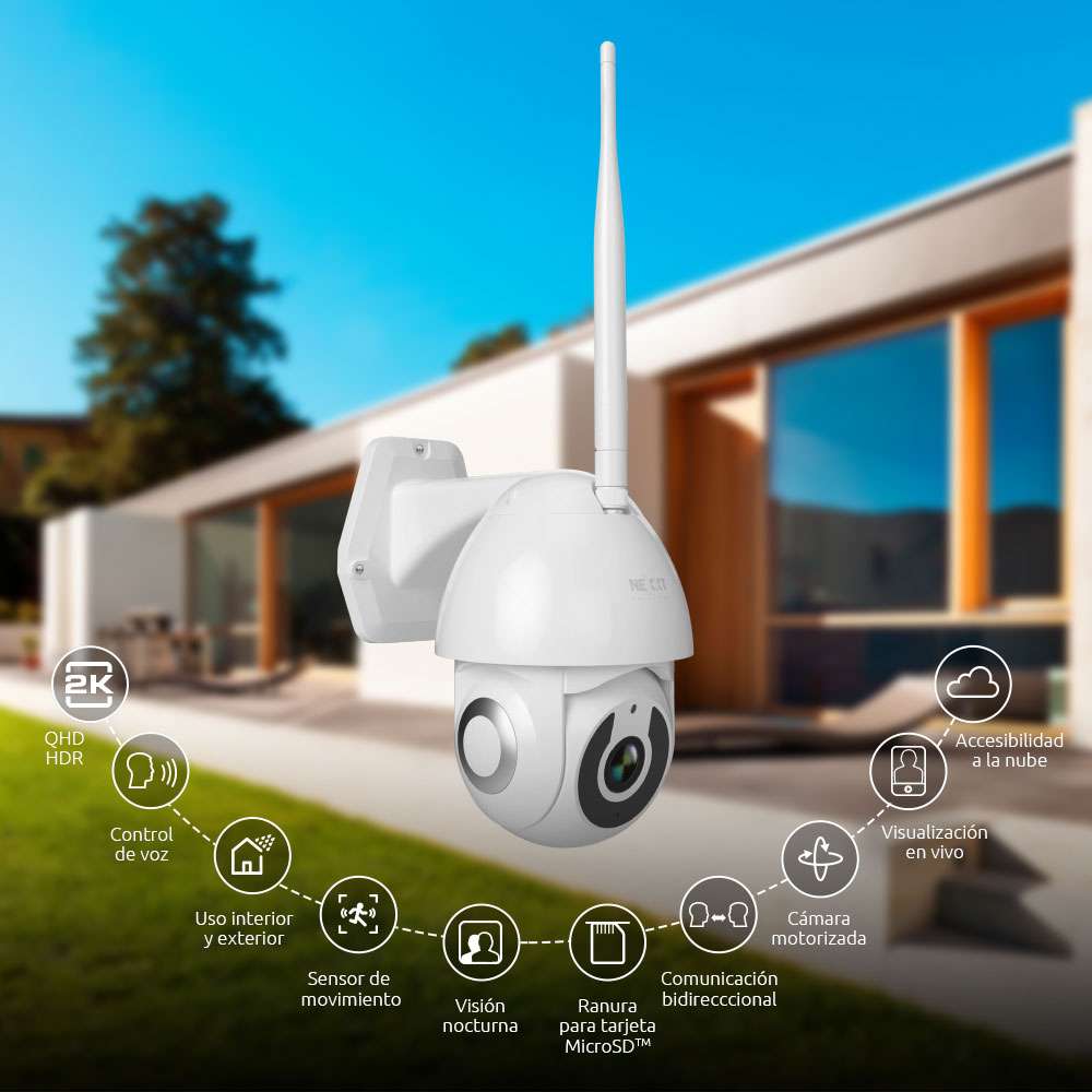 Cámara inteligente Wi-Fi motorizada para exterior nexxthome