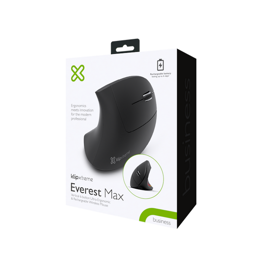 Klip Xtreme Everest Max KMW-850 Mouse inalámbrico vertical ergonómico