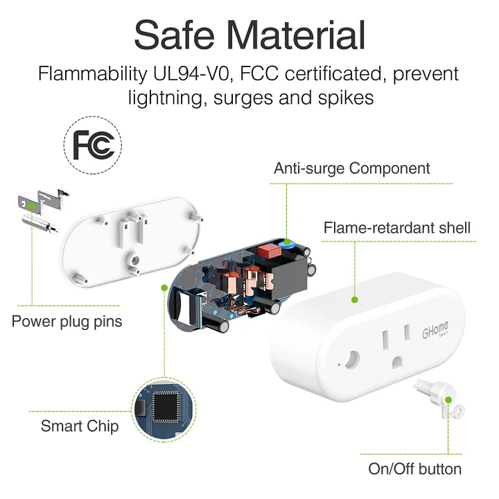 Enchufes Inteligentes Wi-Fi 15A – funciona con alexa y Google –(2unidades)