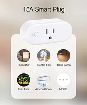 Enchufe Inteligente WiFi 15A – Compatible con Alexa y Google – Control por App y Voz | 4 unidades