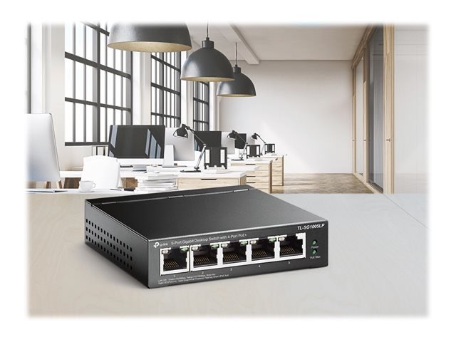 Switch PoE+ TP-Link TL-SG1005LP – 4 Puertos PoE 40W Sobremesa Panamá