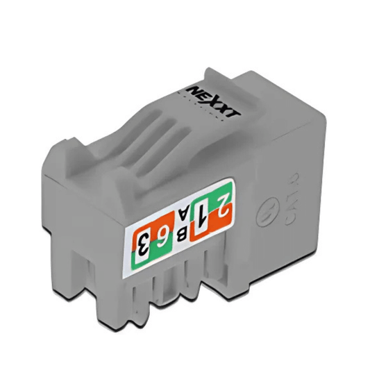 Módulo Keystone Jack RJ45 Cat6 Sin Blindaje Tipo 110 Gris – Red Estructurada Panamá