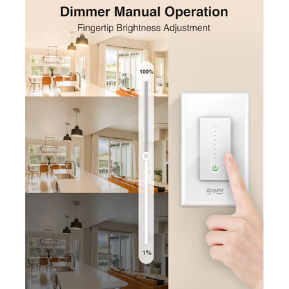 Interruptor Dimmer WiFi Gosund SW2 – Pack de 4 Unidades Panamá