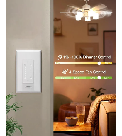 Regulador Inteligente WiFi GHome SW19 para Ventilador de Techo Panamá
