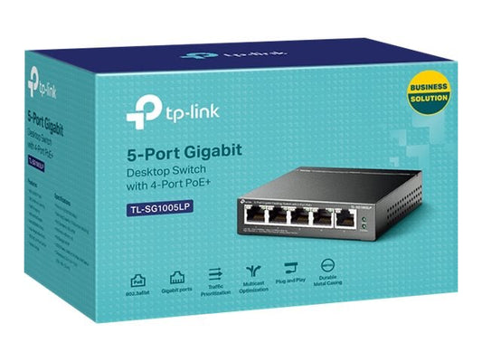 Switch PoE+ TP-Link TL-SG1005LP – 4 Puertos PoE 40W Sobremesa Panamá