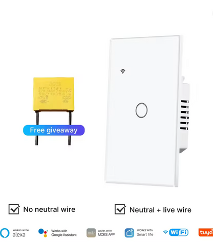Interruptor inteligente 1 vía WiFi Táctil Moes