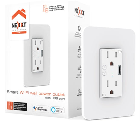 Toma corriente de pared inteligente con puerto USB - Nexxt Home Solutions