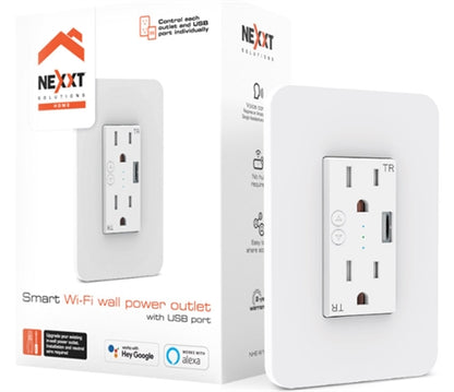 Toma corriente de pared inteligente con puerto USB - Nexxt Home Solutions