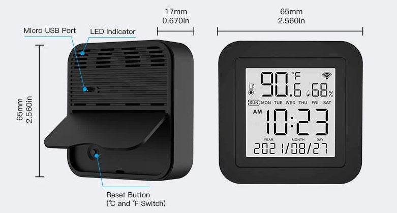 Control Remoto IR MOES con Sensor de Temperatura y Humedad – Smart Home Panamá