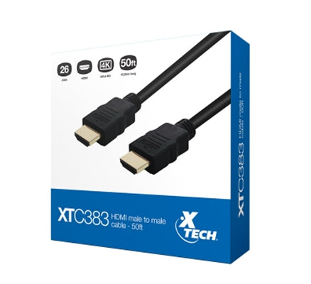 Cable HDMI Xtech XTC-383 4K 15.2m Negro – Video de Larga Distancia Panamá