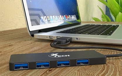 Hub USB 3.0 Xtech XTC-390 4 Puertos 5Gbps – Amplía los Puertos de tu PC Panamá