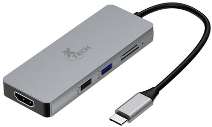 Adaptador USB-C 5 en 1 Xtech XTC-564